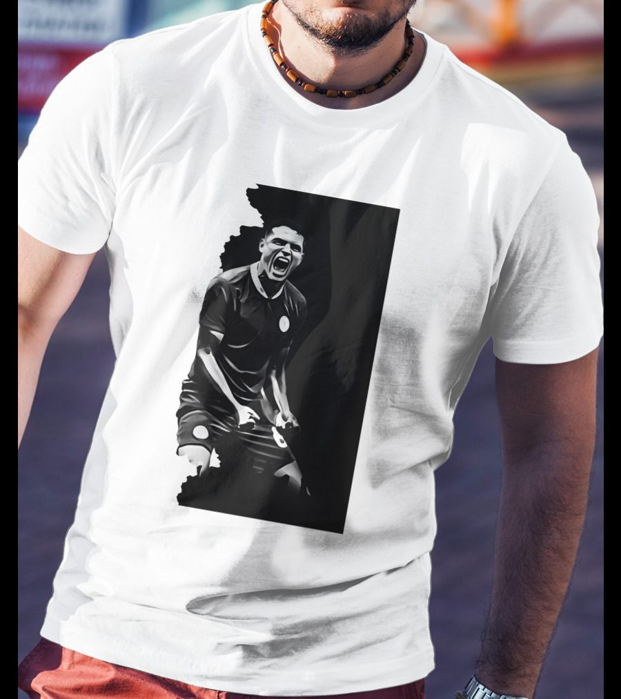 The Byline Show O Monstro Football Player Celebration Monochrome T-Shirt