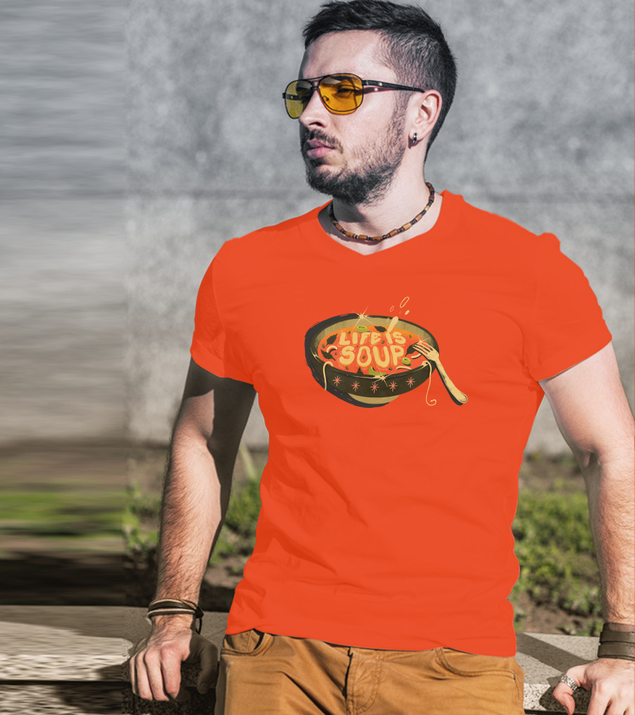 Galactixy Illustrations Life Is Soup Bowl T-Shirt