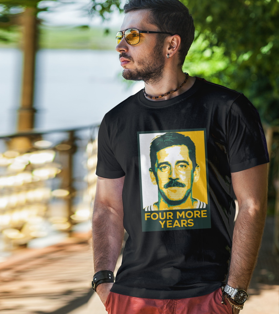 Aaron Rodgers Four More Years Green And Gold T-Shirt