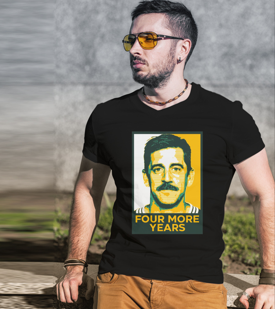 Aaron Rodgers Four More Years Green And Gold T-Shirt