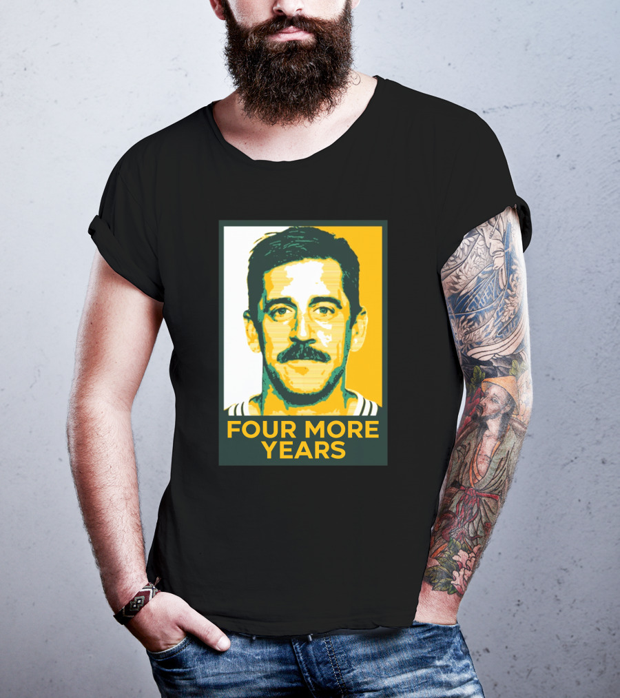Aaron Rodgers Four More Years Green And Gold T-Shirt