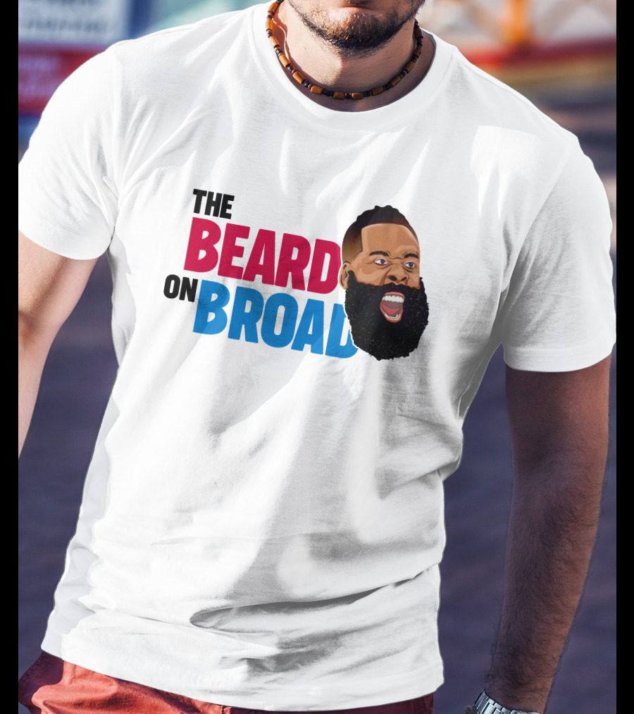 The Beard On Broad Basketball Icon Shouting T-Shirt