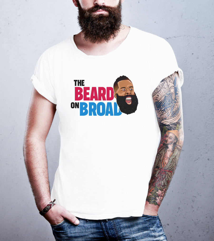The Beard On Broad Basketball Icon Shouting T-Shirt