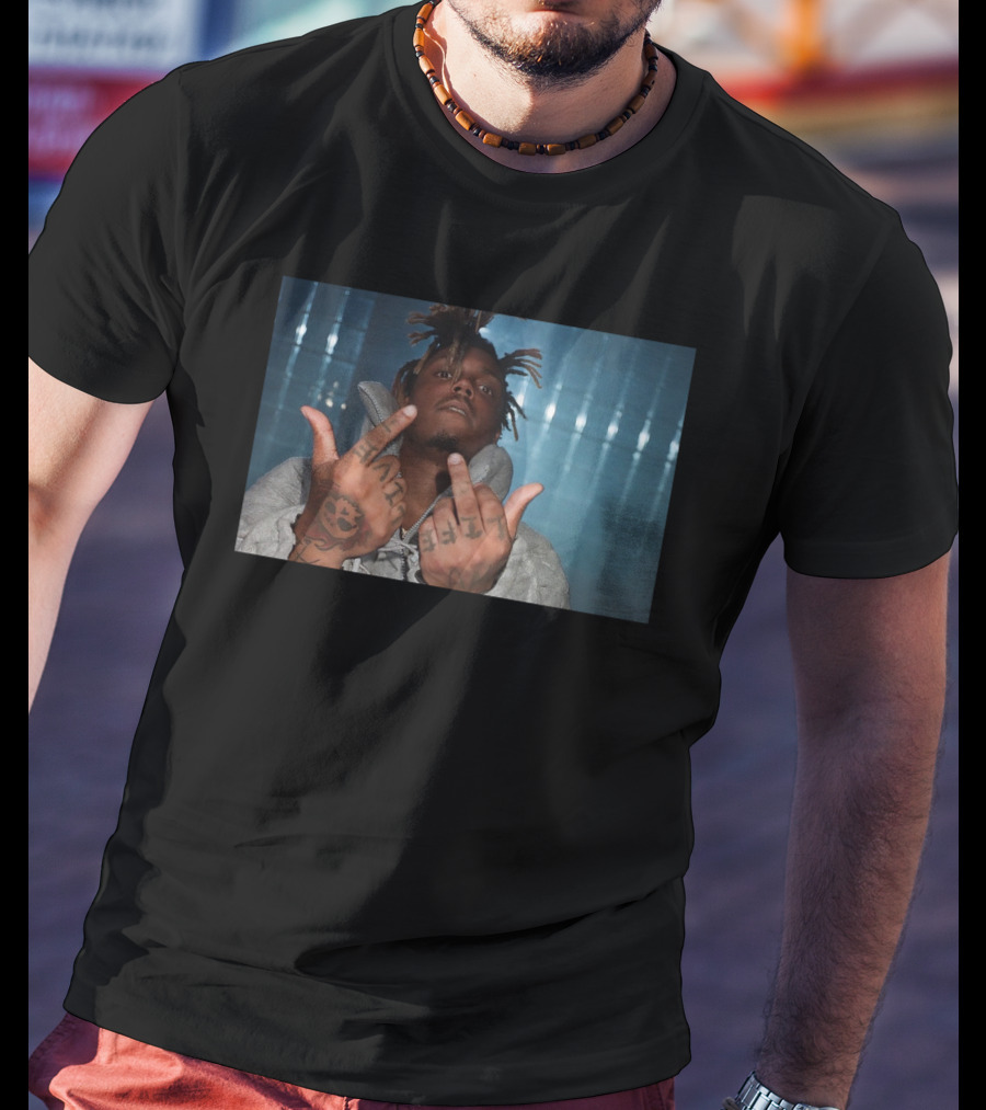 Rare Pics Juice Wrld Middle Finger Gesture With Tattooed Hands T-Shirt