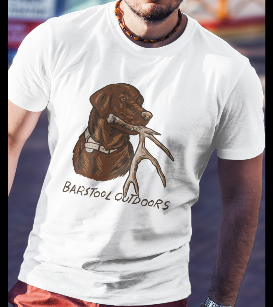 Outdoors Shed Hunting Dog With Antler T-Shirt
