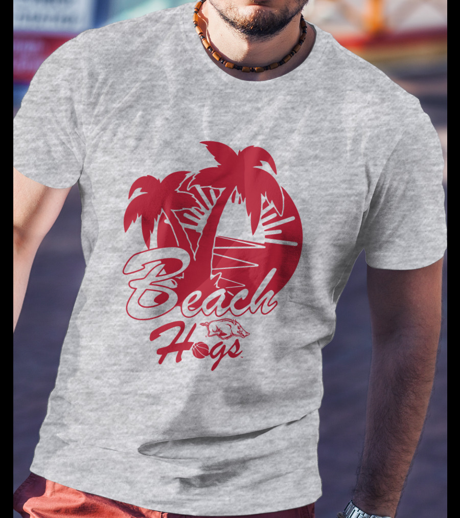 Tampa Bound Beach Hogs Pig Logo Palms And Sunset T-Shirt