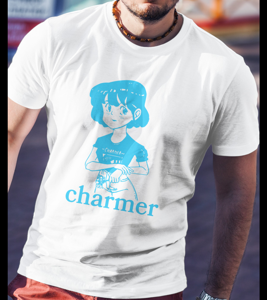 Charmer Merch Anime Girl Blue T-Shirt
