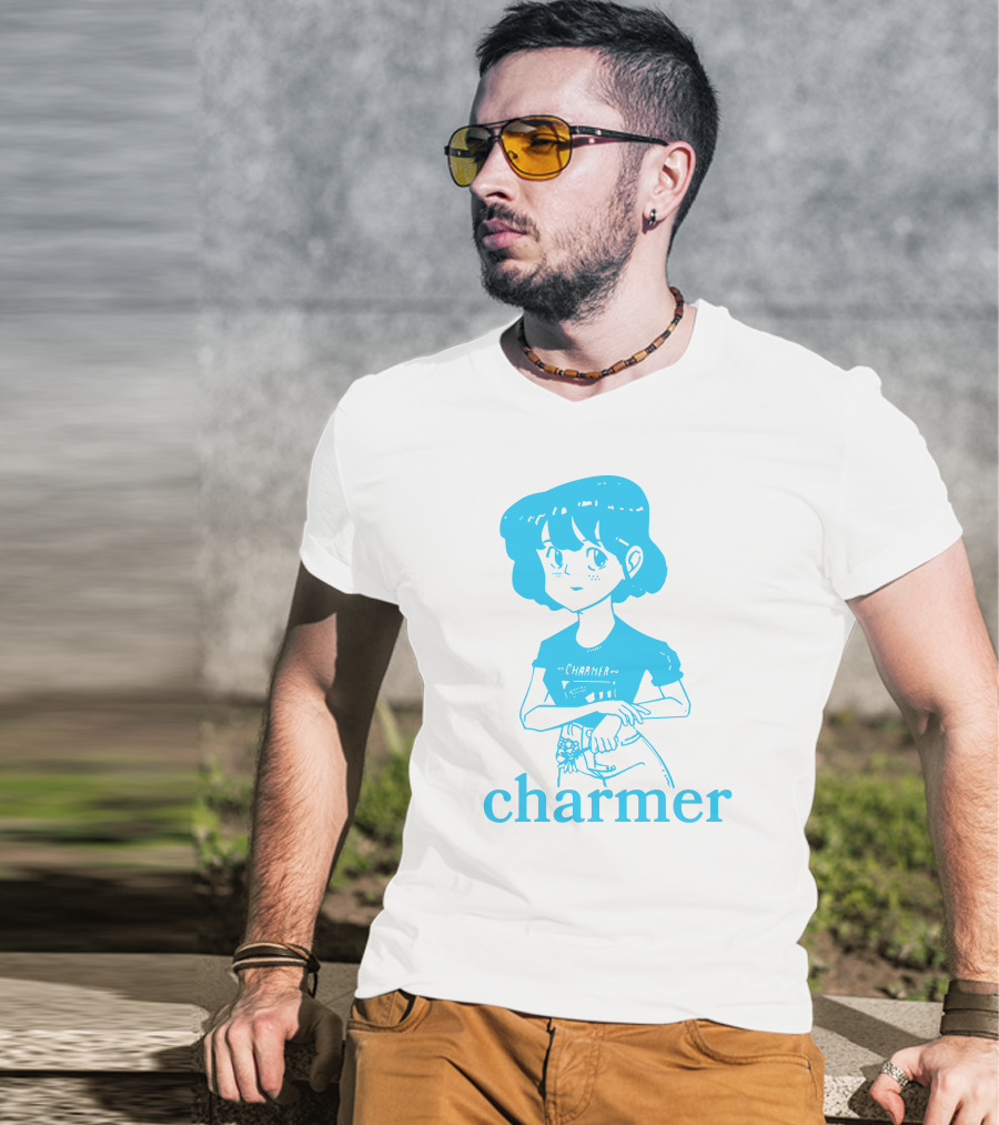 Charmer Merch Anime Girl Blue T-Shirt