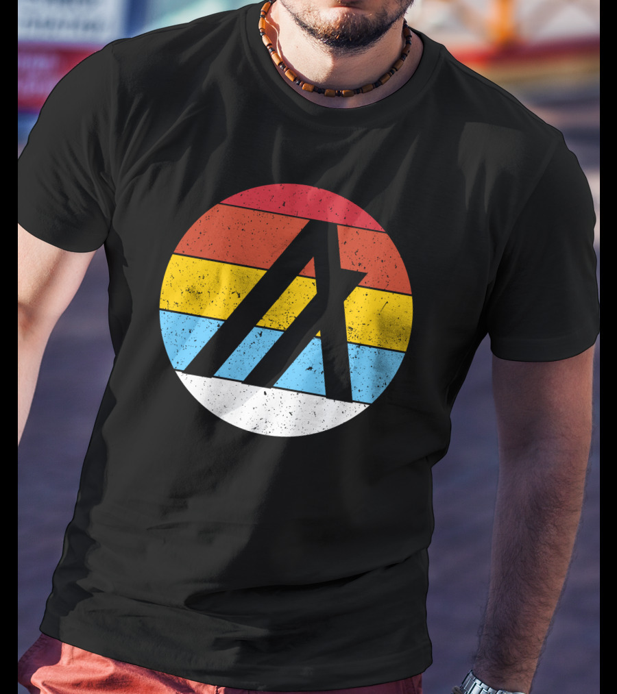 Algorand Crypto Retro Logo Striped Circle T-Shirt