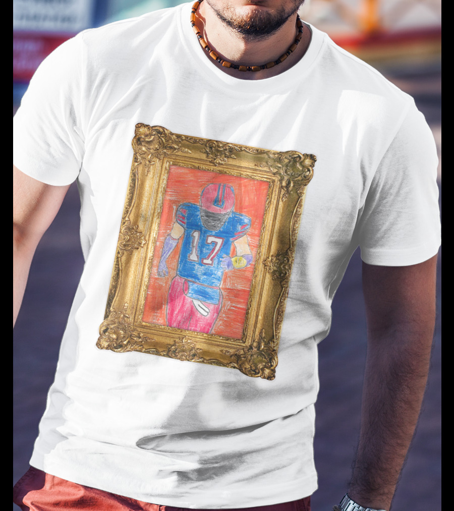 Grayson's Masterpiece 26 Store Football Art 17 In Ornate Gold Frame T-Shirt