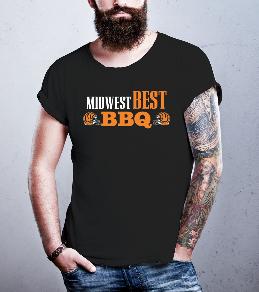 Midwest Best BBQ Bengals Football Helmets T-Shirt