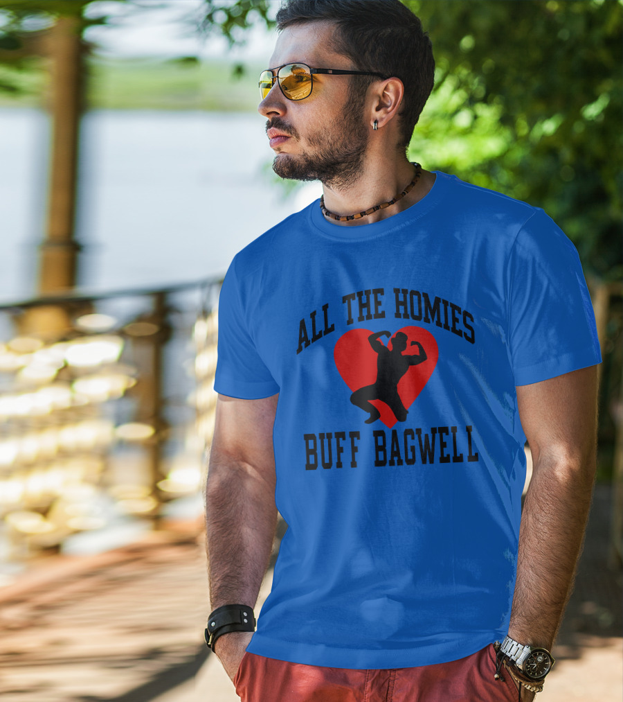 All The Homies Buff Bagwell Red Heart T-Shirt