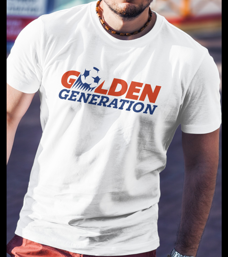 Golden Generation Soccer Ball Typography T-Shirt