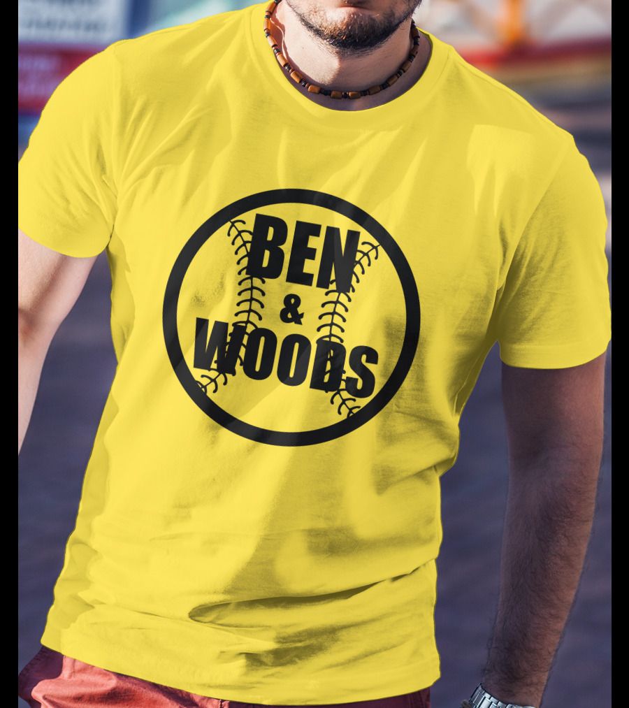 Ben And Woods Baseball Stitching Circle T-Shirt