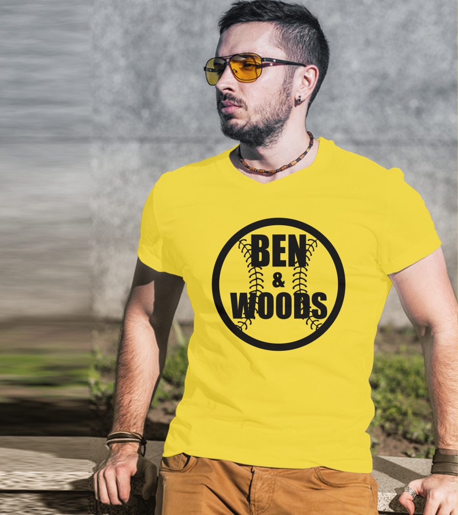 Ben And Woods Baseball Stitching Circle T-Shirt
