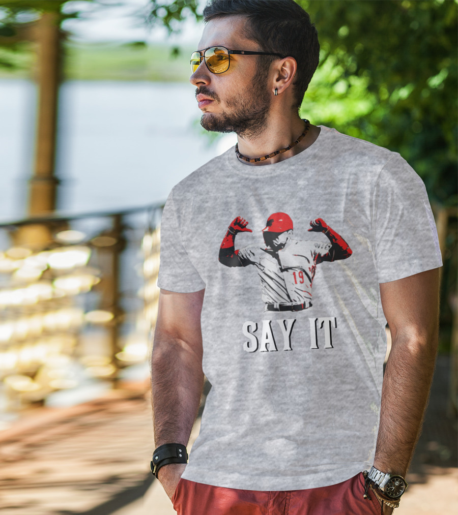 Say It Votto Still Bangs Baseball Tribute Iconic Player Number 19 T-Shirt