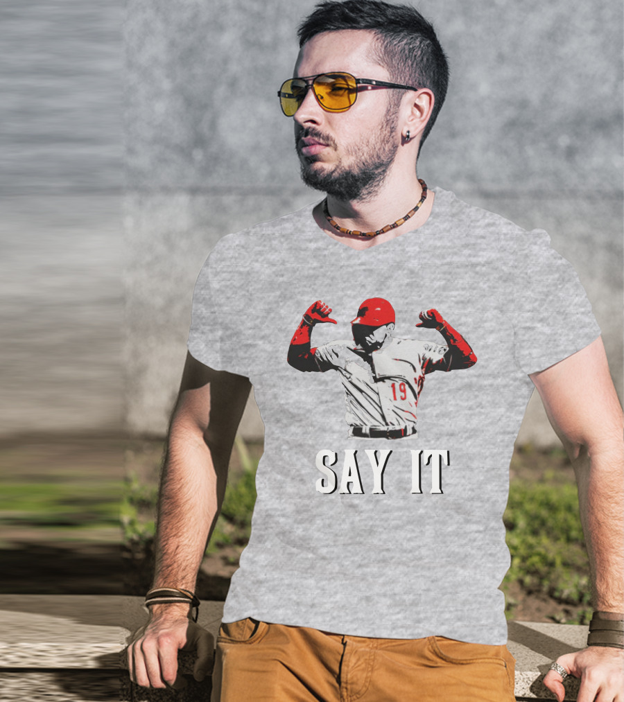 Say It Votto Still Bangs Baseball Tribute Iconic Player Number 19 T-Shirt