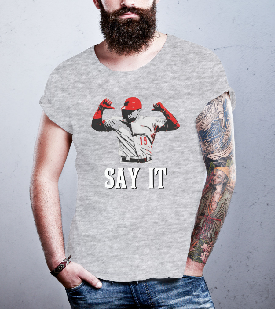 Say It Votto Still Bangs Baseball Tribute Iconic Player Number 19 T-Shirt