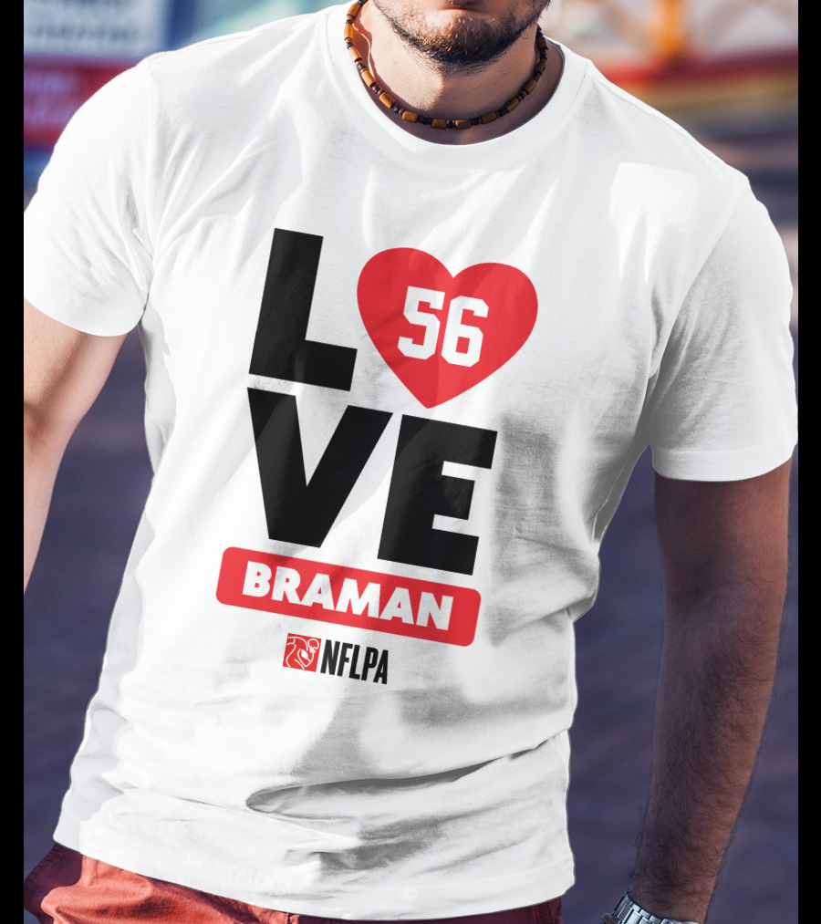 LOVE 56 BRAMAN NFLPA T-Shirt