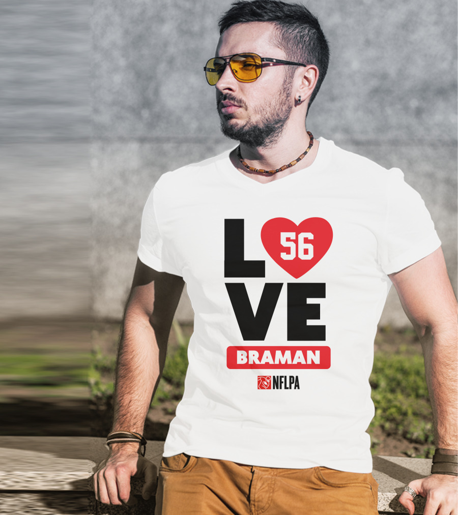 LOVE 56 BRAMAN NFLPA T-Shirt