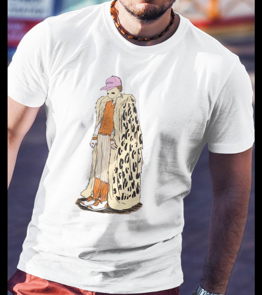 Daddy Leopard Cape Orange T-Shirt