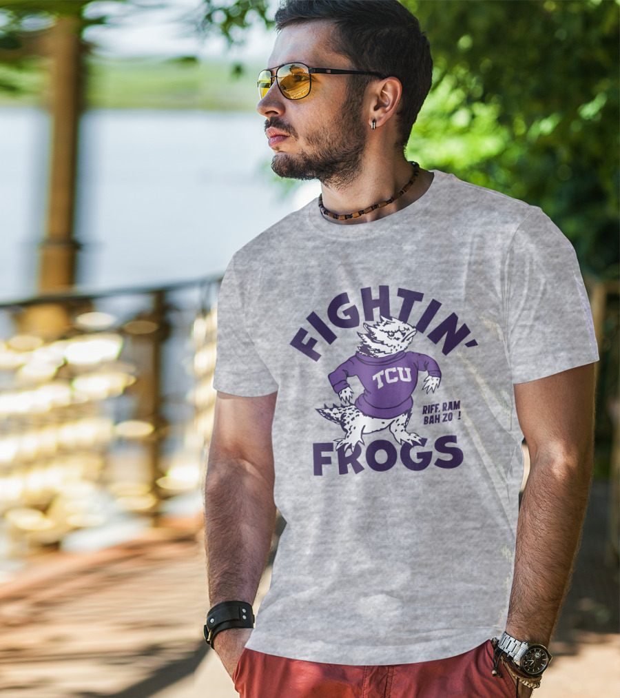 Fightin' Frogs TCU Riff Ram Bah Zo Vintage T-Shirt