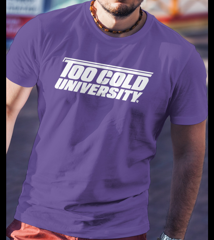 Too Cold University Vintage Style Retro Sports College T-Shirt