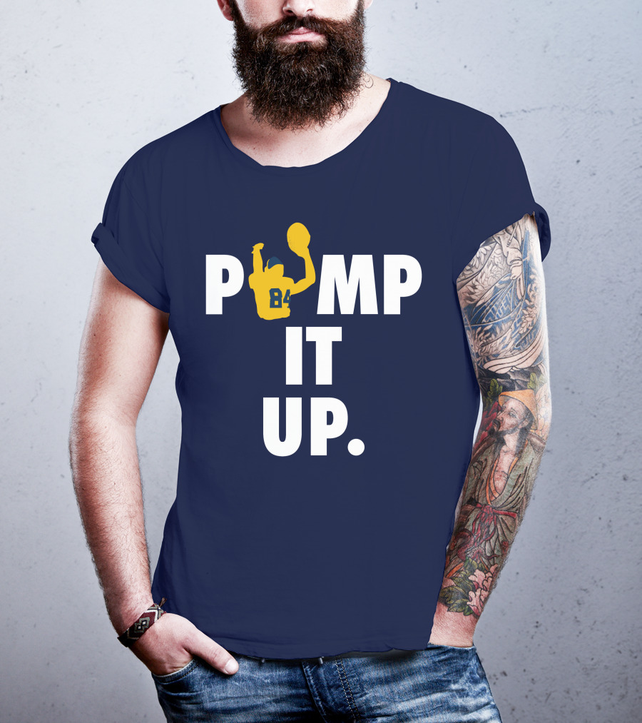 Bluebyninety Pump It Up Football Silhouette 84 T-Shirt