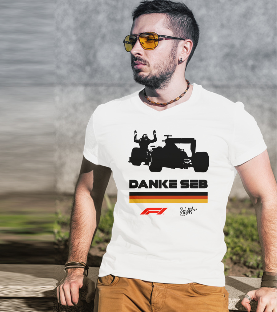 RunWithSeb Danke Seb F1 Formula One T-Shirt