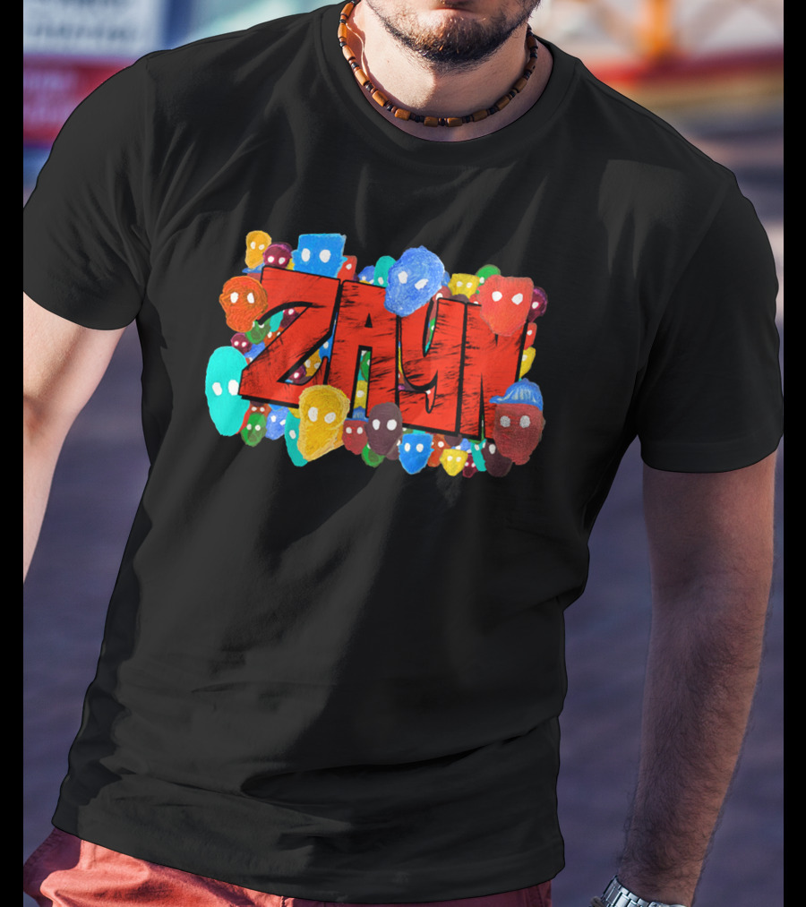 Zayn Colorful Faces Graphic Zayn Malik Store T-Shirt
