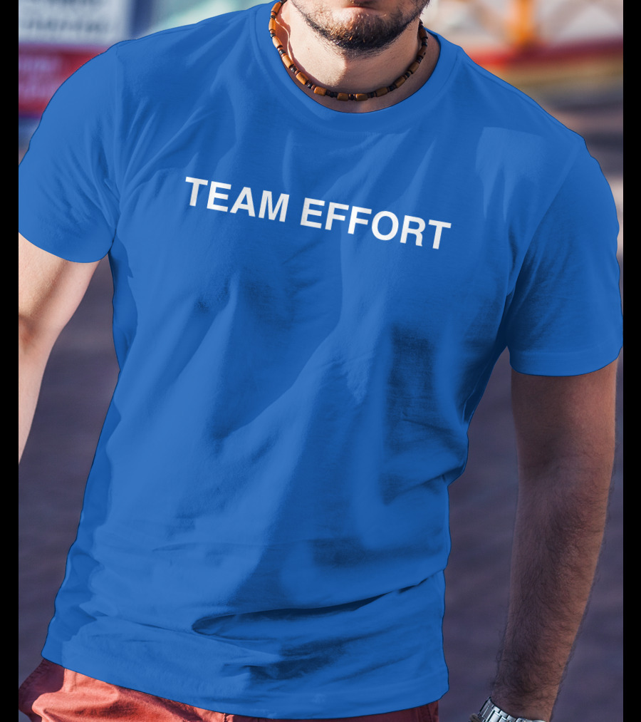 Brockhampton Team Effort Blue Text Collaboration T-Shirt