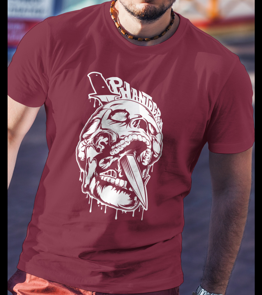Phantogram Skull With Knife In Mouth T-Shirt