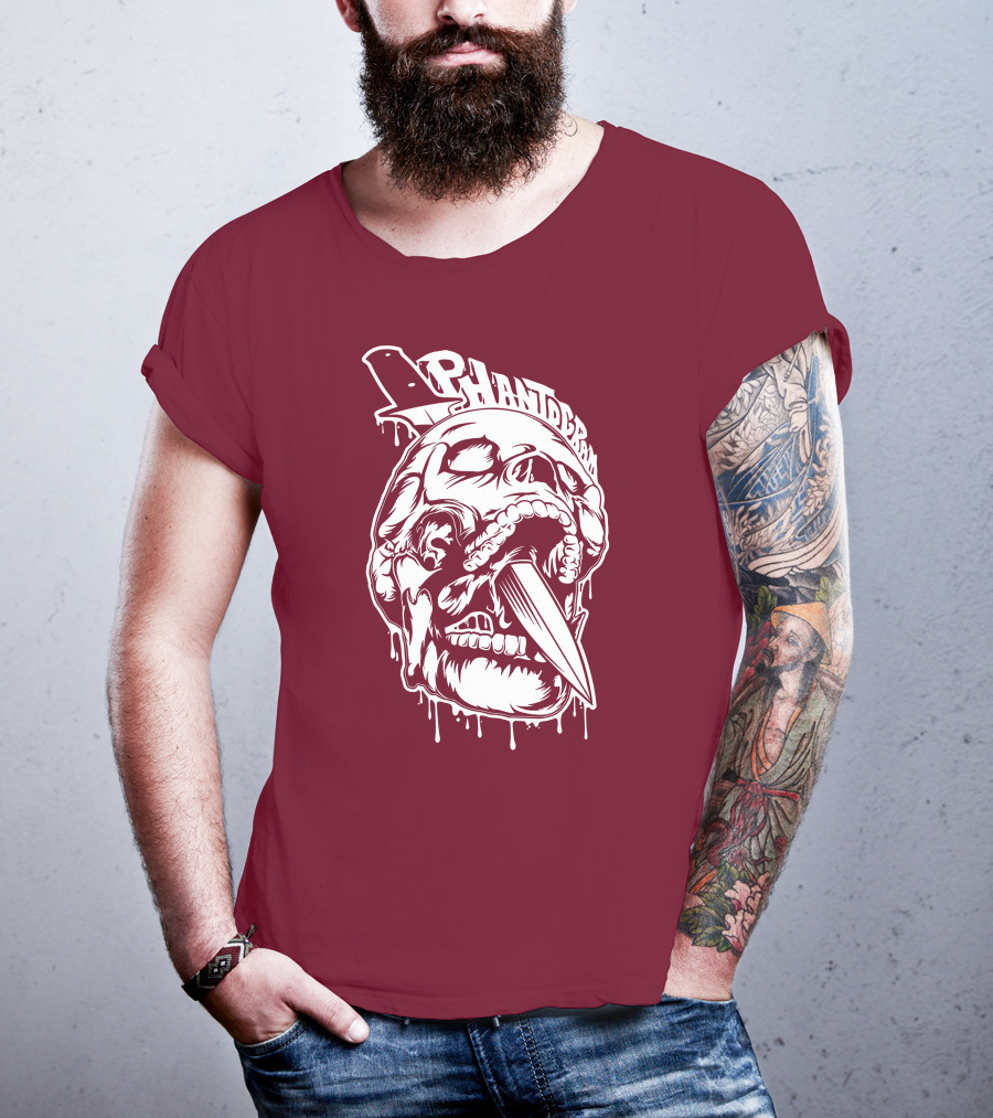Phantogram Skull With Knife In Mouth T-Shirt