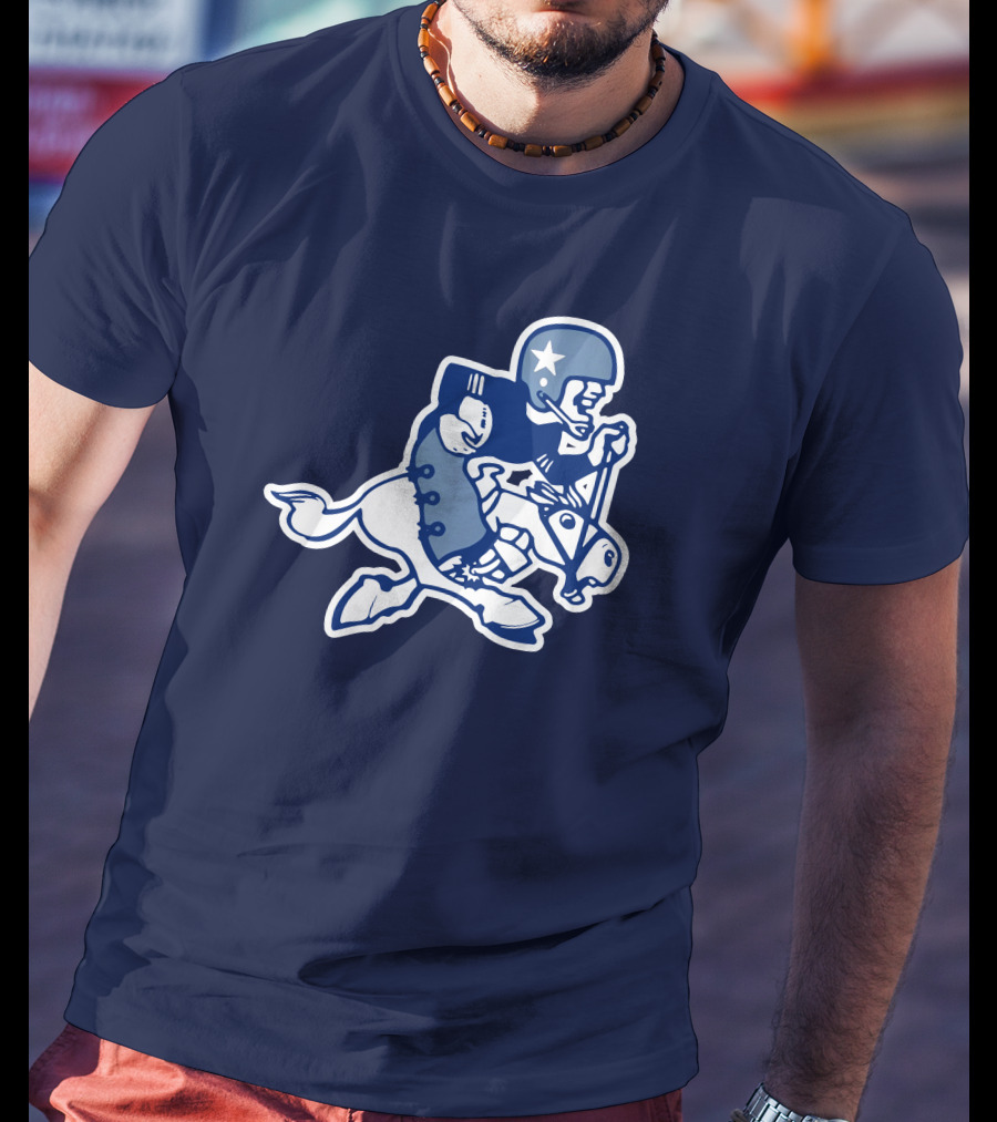 Dallas Cowboys Classic Throwback Fleece NFL Vintage Iconic Logo Navy Blue T-Shirt