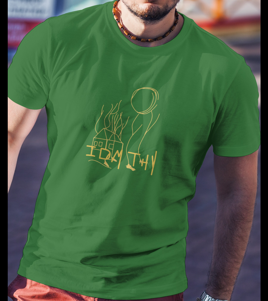 IDMTHY Out Now Drawing House Sun Scene T-Shirt