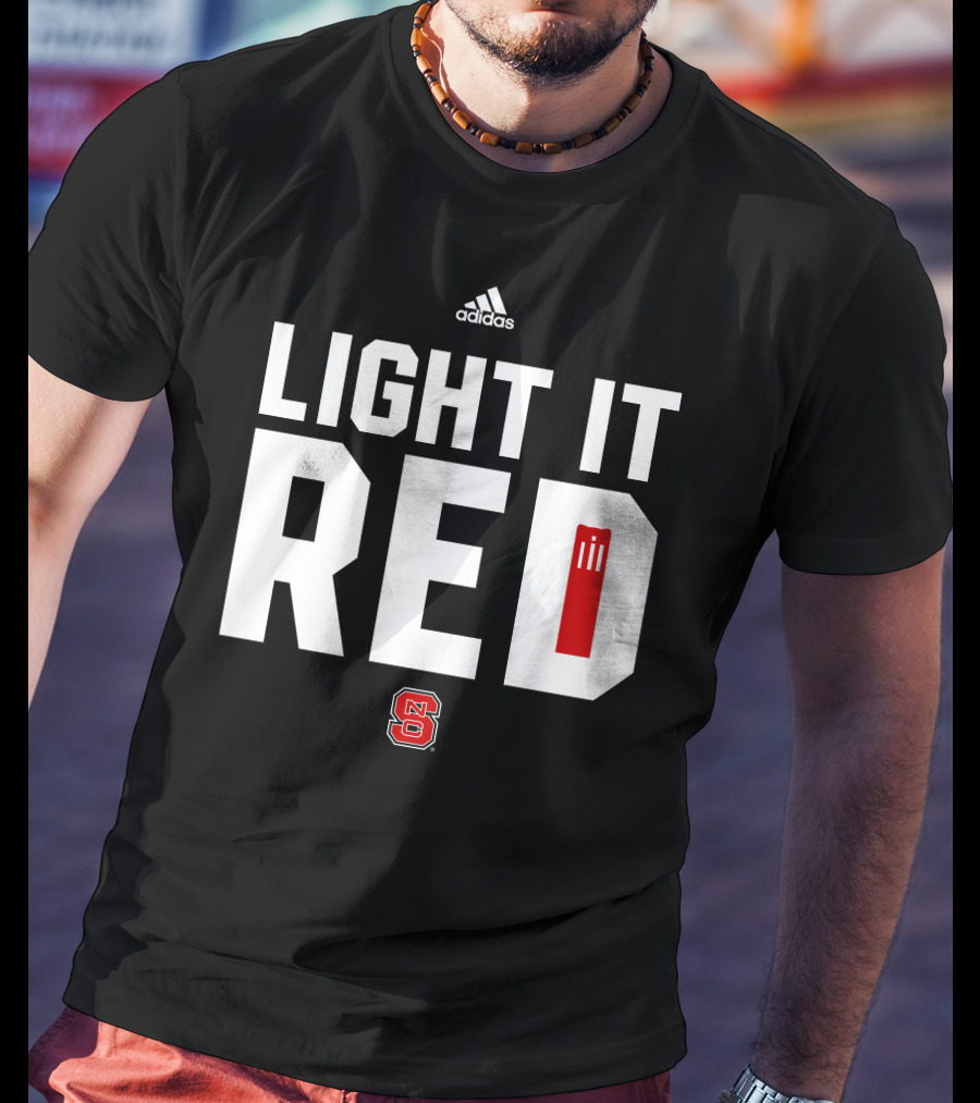 Light It Red NC State Wolfpack Dave Doeren Promo T-Shirt
