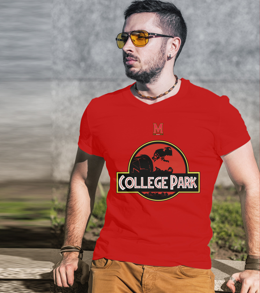 Maryland Terrapins Jurassic Park Inspired College Park T-Shirt