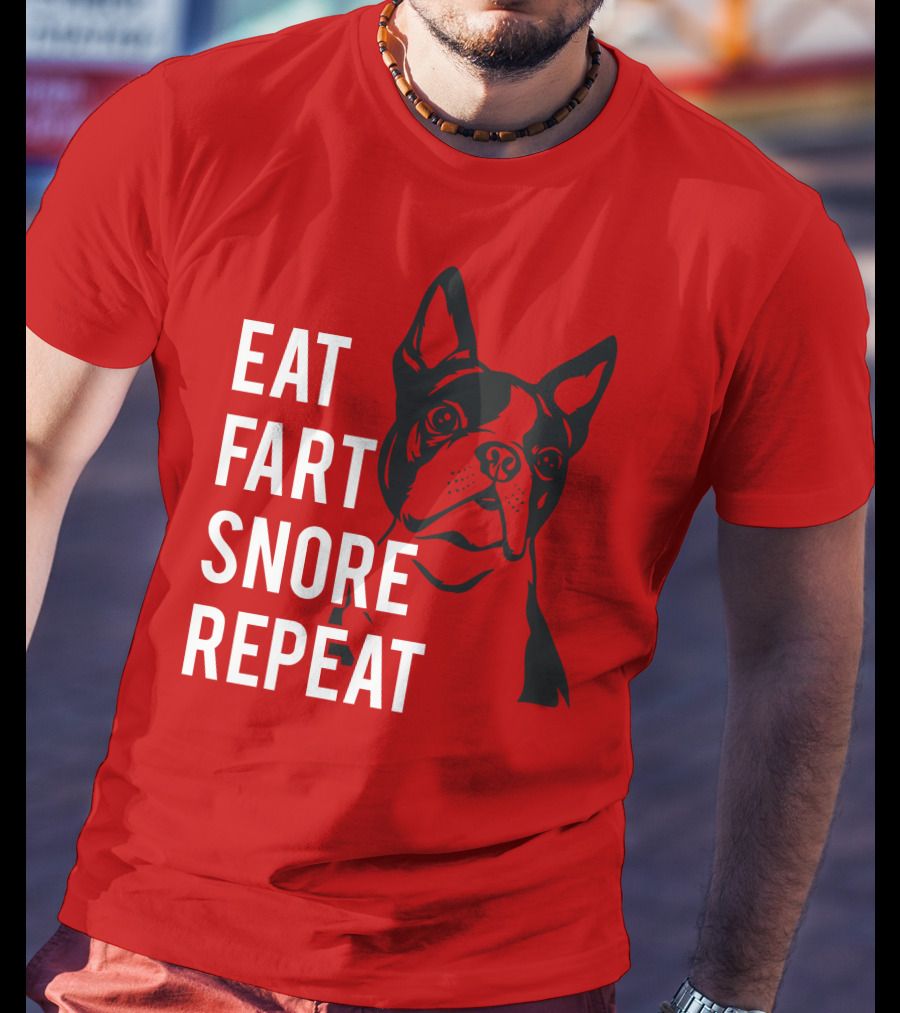 EAT FART SNORE REPEAT Bulldog T-Shirt