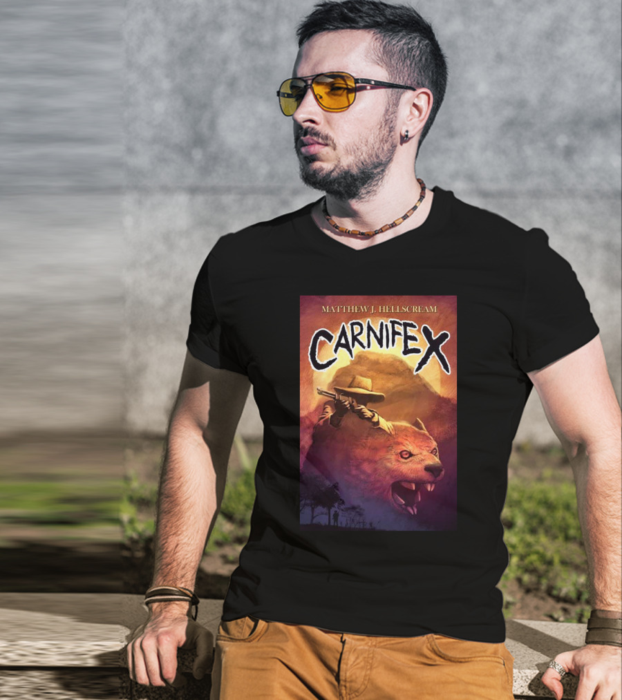 Matthew J Hellscream Carnifex Wild West Beast Hunter Adventure T-Shirt