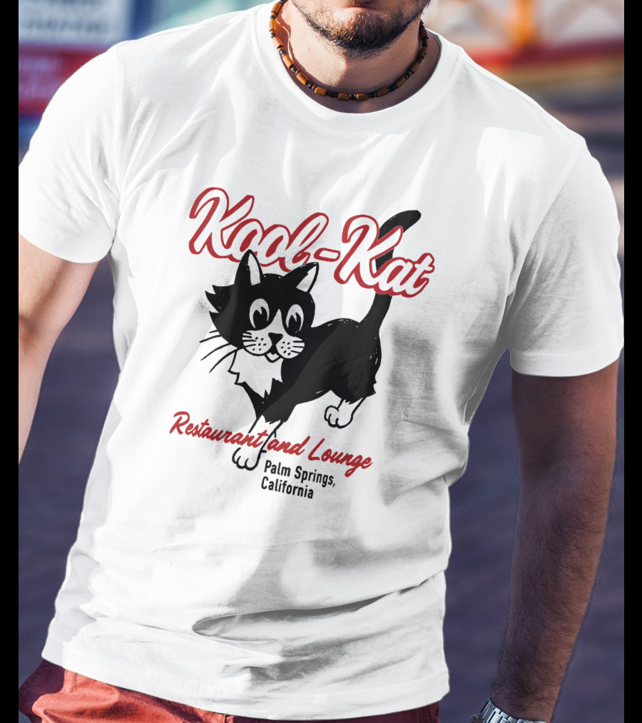 Kool-Kat Restaurant And Lounge Palm Springs California Playful Cat T-Shirt