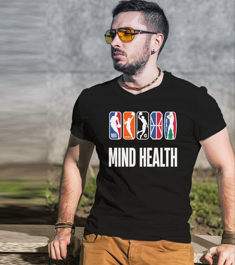 Mind Health NBA WNBA G League BAL T-Shirt