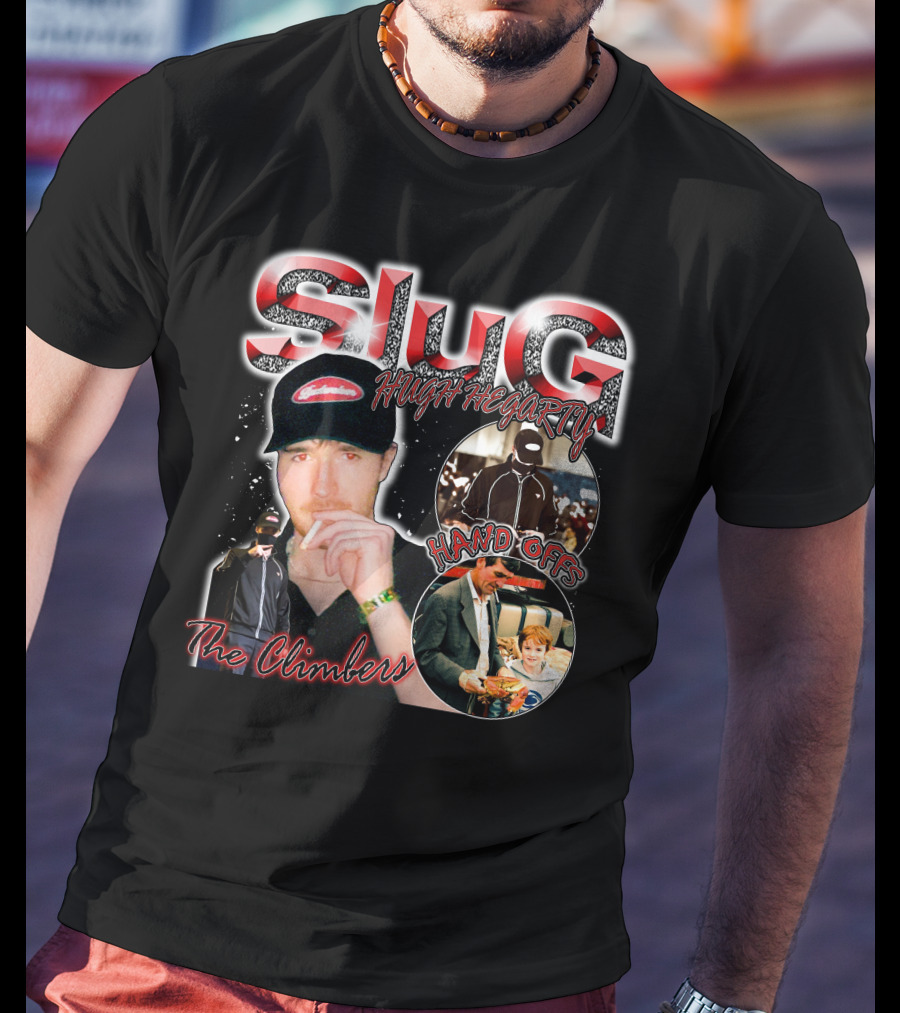 Slug Hugh Hegarty Hand Offs The Climbers Cap And Figures T-Shirt