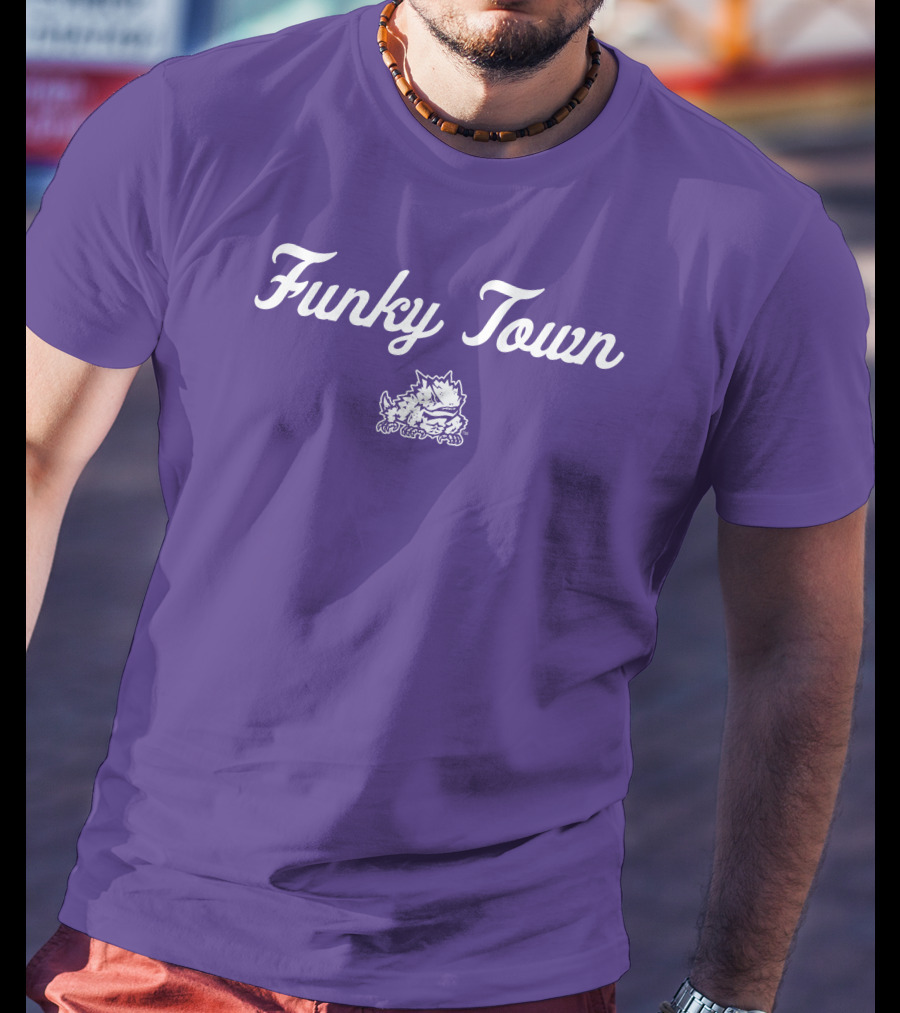 Funky Town TCU Horned Frogs Football Vintage Retro T-Shirt