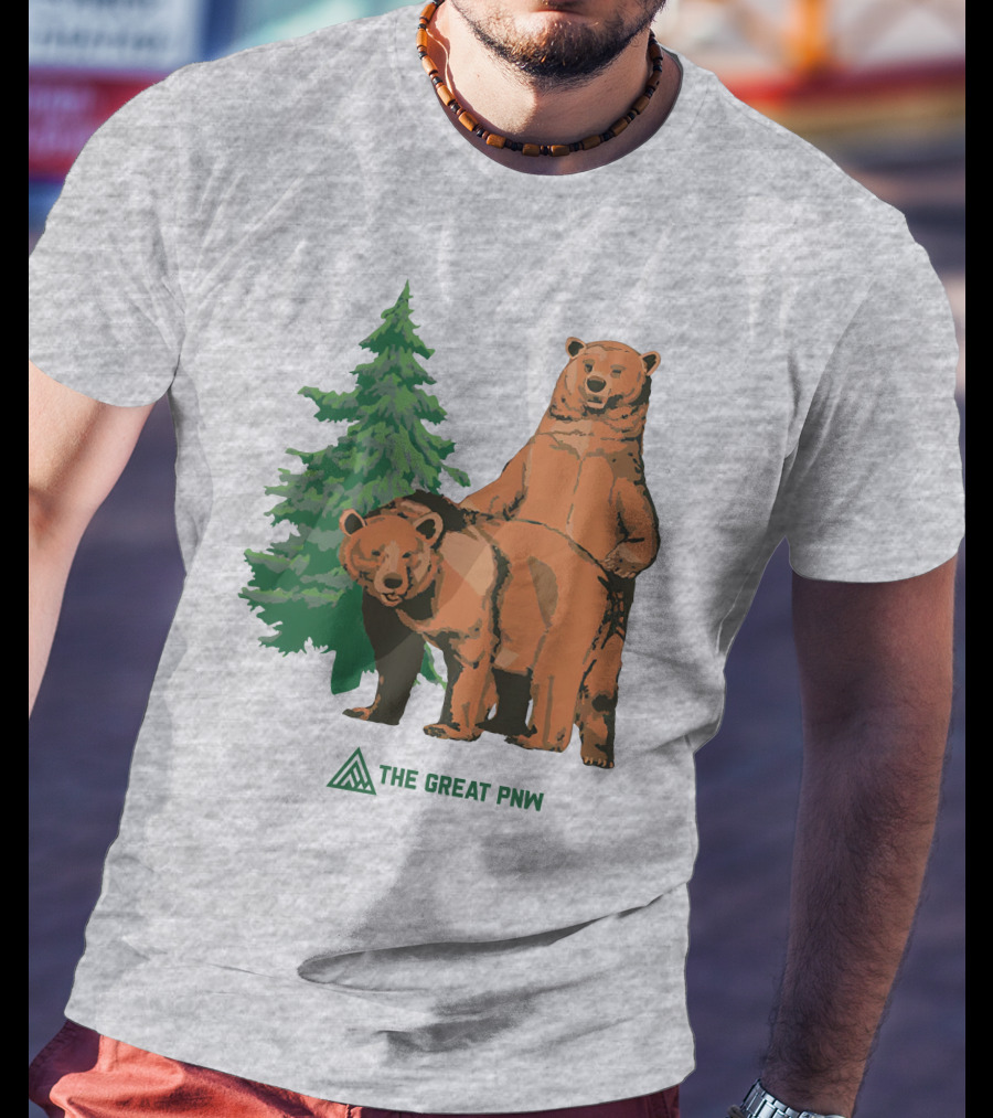 The Great PNW Bears And Pine Forest T-Shirt