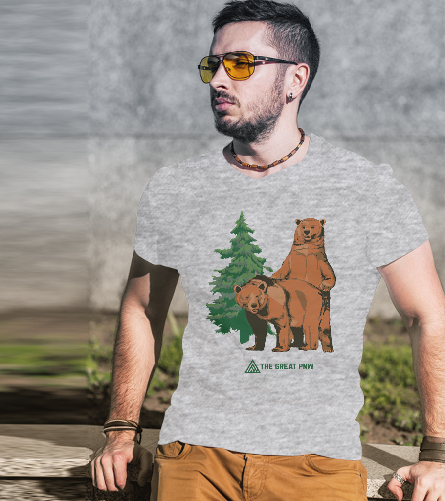 The Great PNW Bears And Pine Forest T-Shirt
