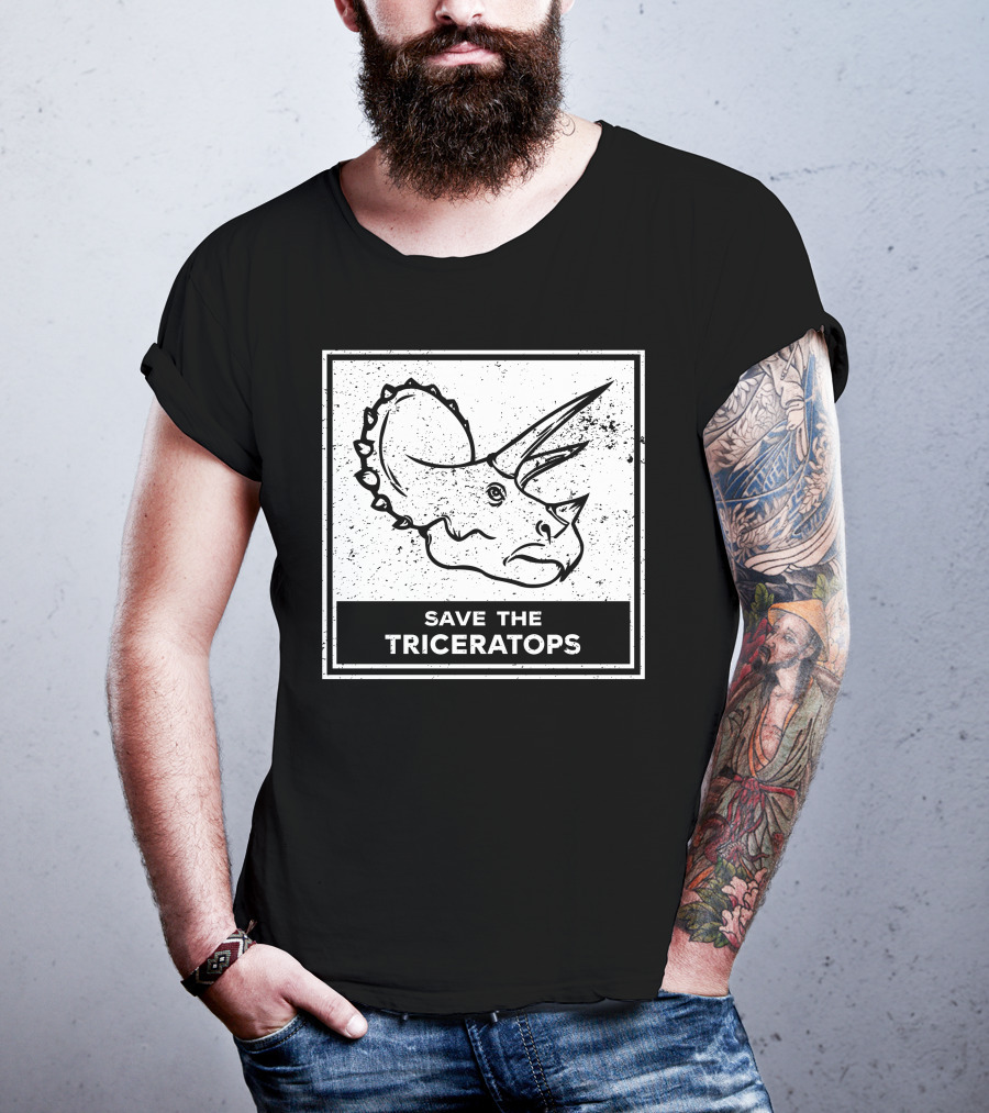 Save The Triceratops Dinosaur Awareness T-Shirt
