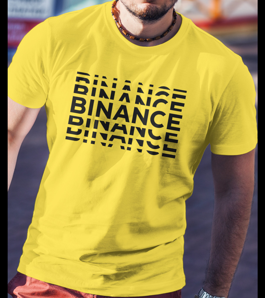 Binance Binance Repeated Bold Text T-Shirt