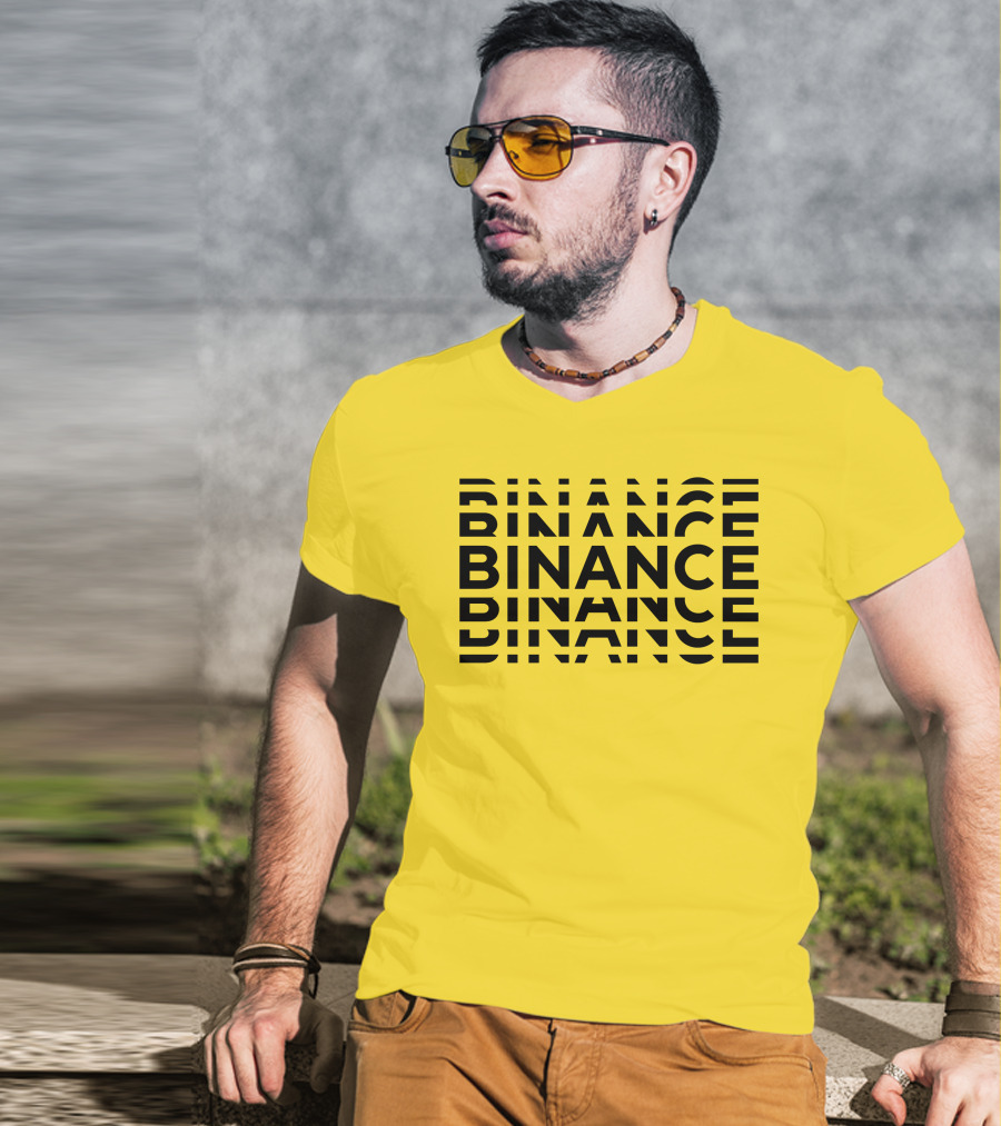 Binance Binance Repeated Bold Text T-Shirt