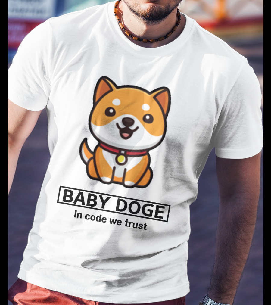 Baby Doge In Code We Trust Kawaii Shiba Inu Puppy T-Shirt