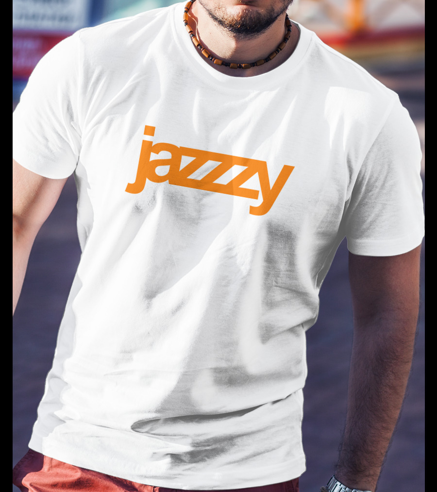 Tisakorean Jazzzy Bold Orange Text T-Shirt
